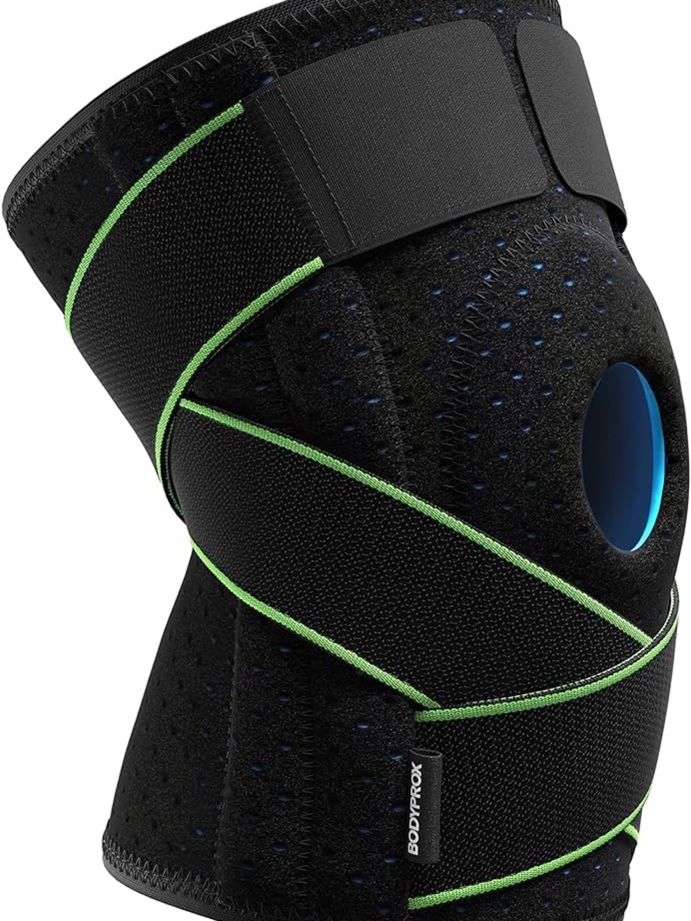 Bodyprox Knee Brace Support w/ Straps & Stabilizers Adjustable Blue/Black